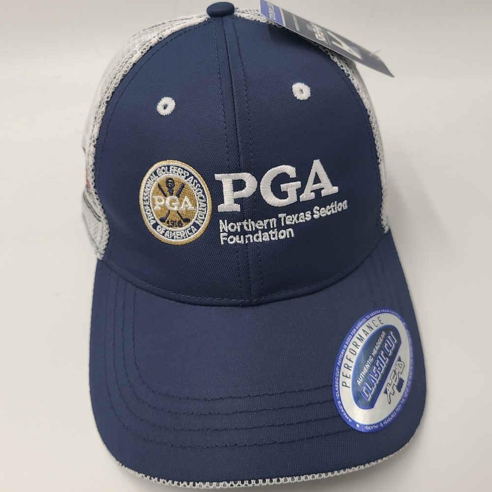 PGA Hat Adjustable Ahead Blue White Camo Northern‎ Texas Section Foundation Men